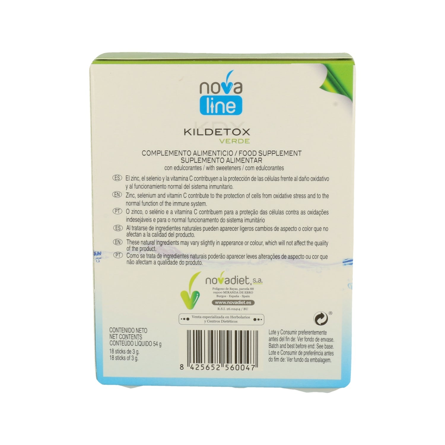 Kildetox Verde depurativo 18 sticks
