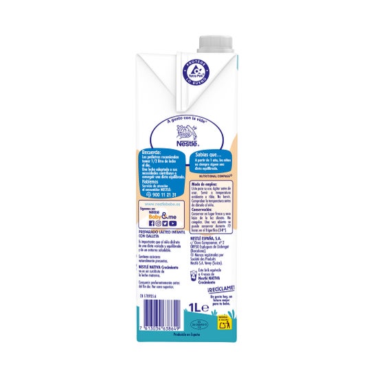 Nestlé Nativa Crecimiento 3 Galleta María 1L