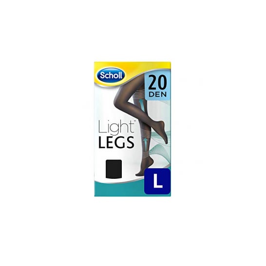 Scholl Light Legs medias de compresión ligera 20DEN color negro Talla L 1 ud