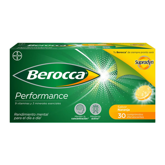 Berocca Performance Naranja Efervescente 30comp