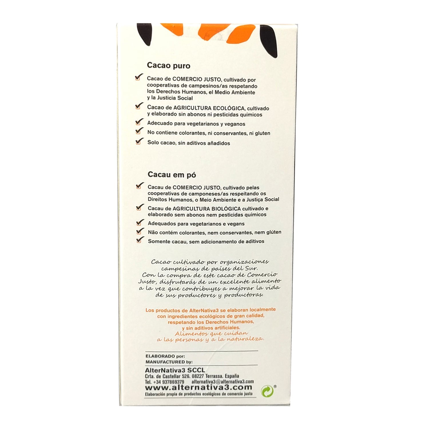 Alternativa3 Cacao Puro Premium 150g