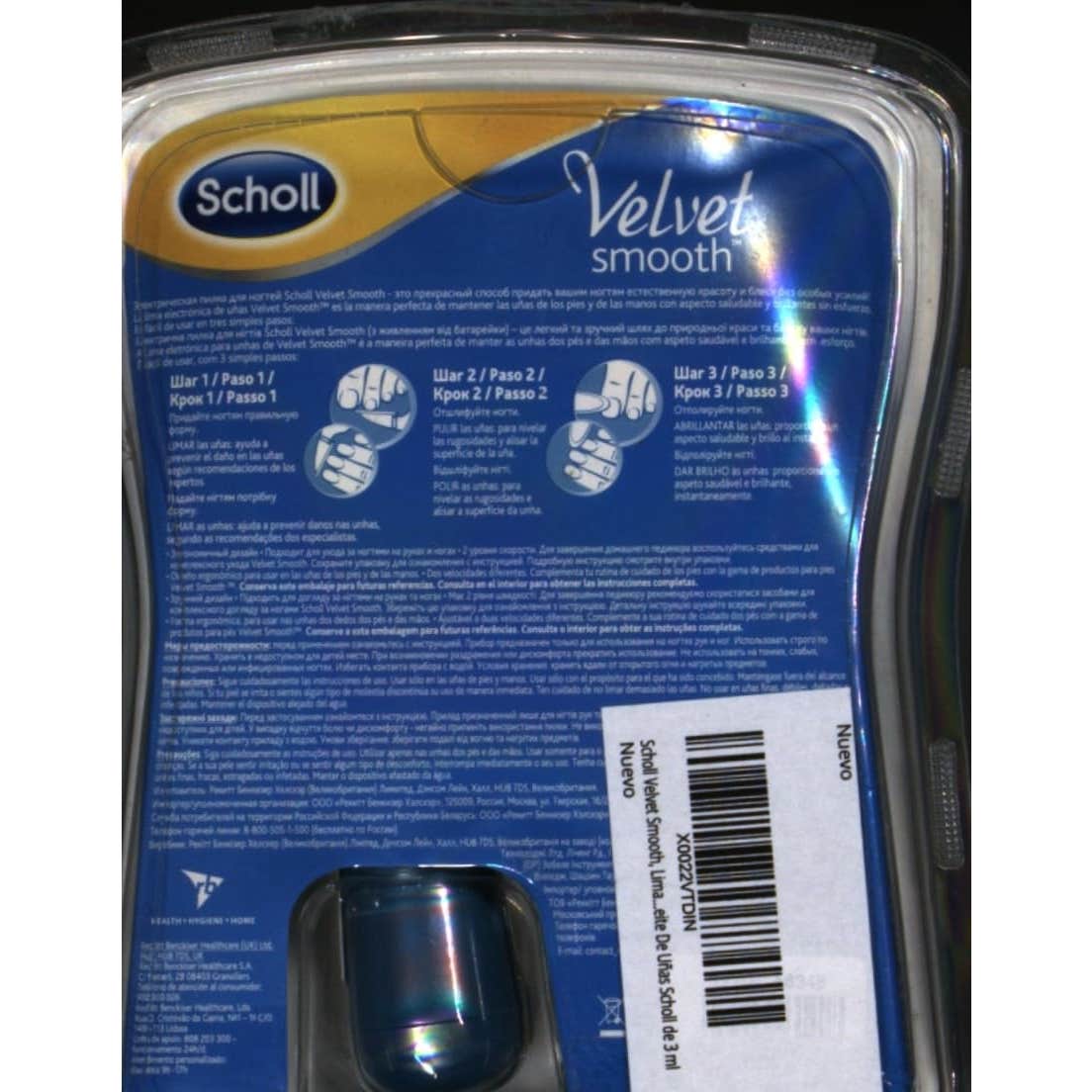 Scholl Velvet Smooth lima electrónica de uñas 1ud