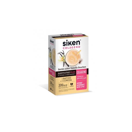 Siken Batido Sustitutivo con Colágeno y Sabor a Vainilla 6 Sobres