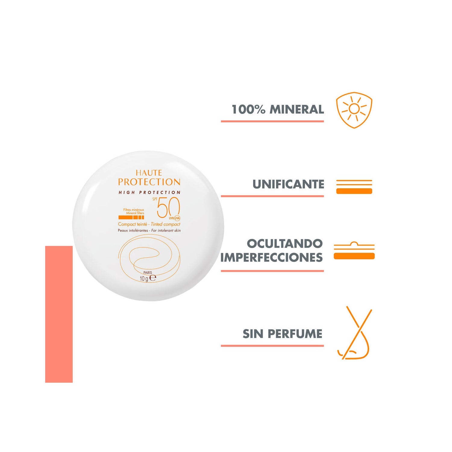 Avène Compacto con Color Alta Protección SPF50 Dorado 10g