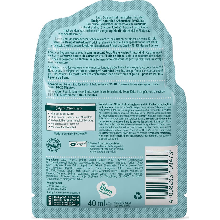 Baño de espuma para piratas Kneipp 40mL