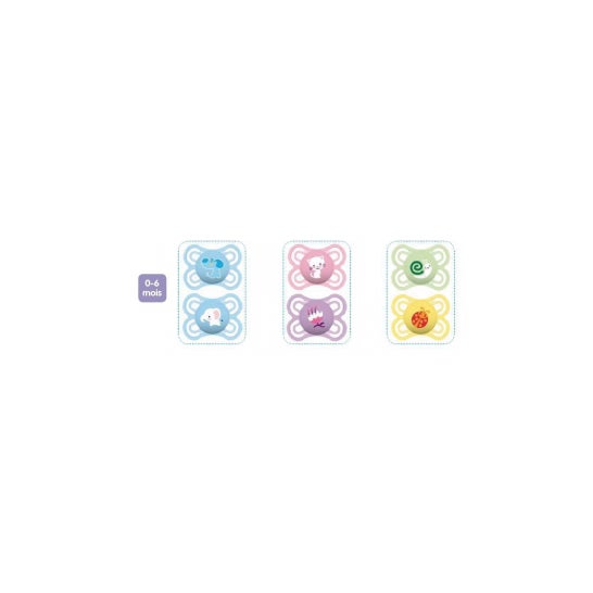 Mam Pacifier Perfect 0 6 meses Silicone Bote Strilisation Strilisation Coloris Alatoire Lot 2