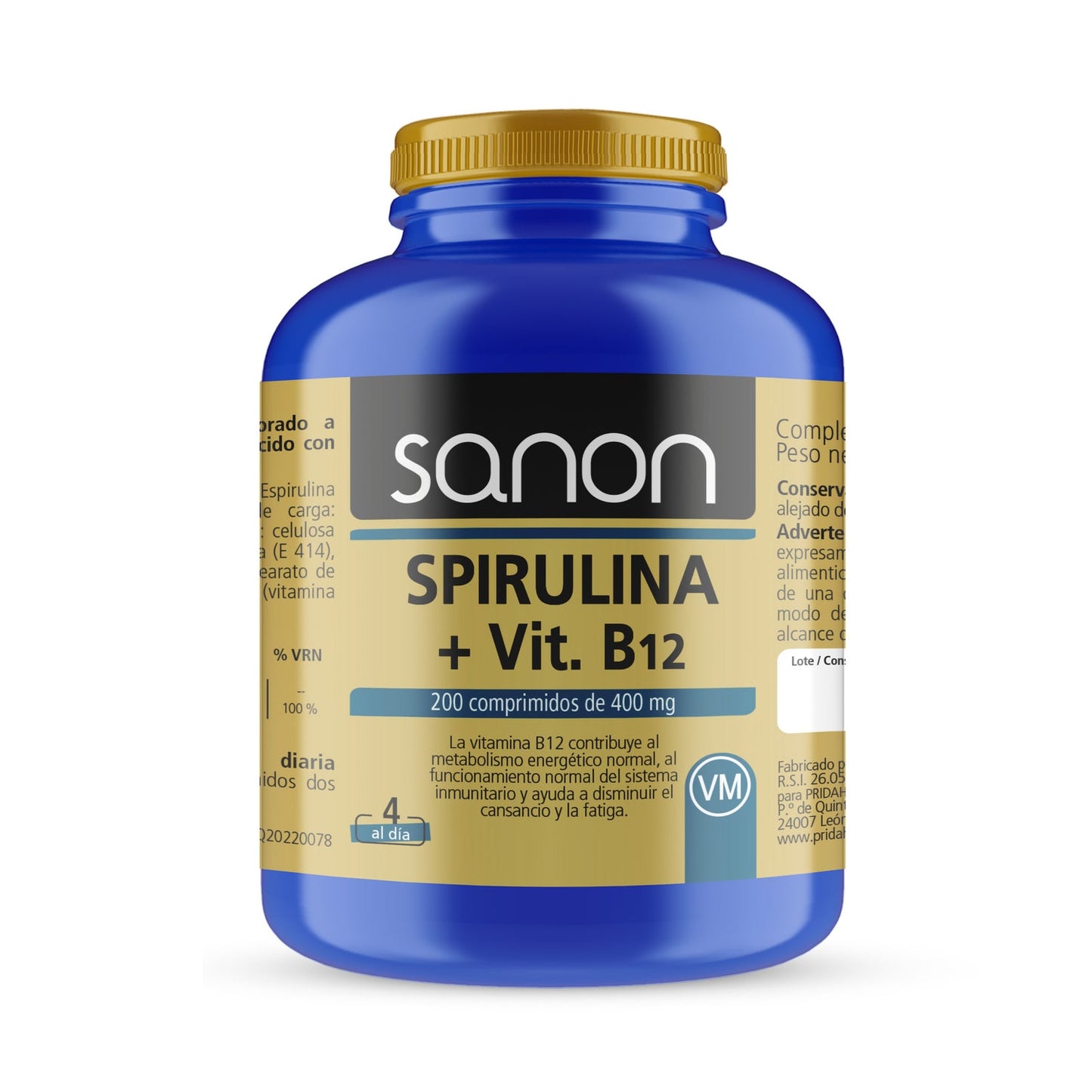 Sanon Spirulina + Vitamina B12 200comp