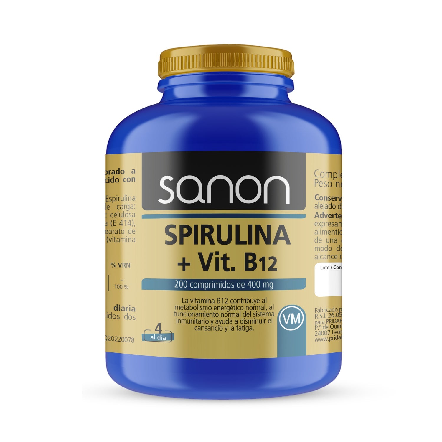 Sanon Spirulina + Vitamina B12 200comp