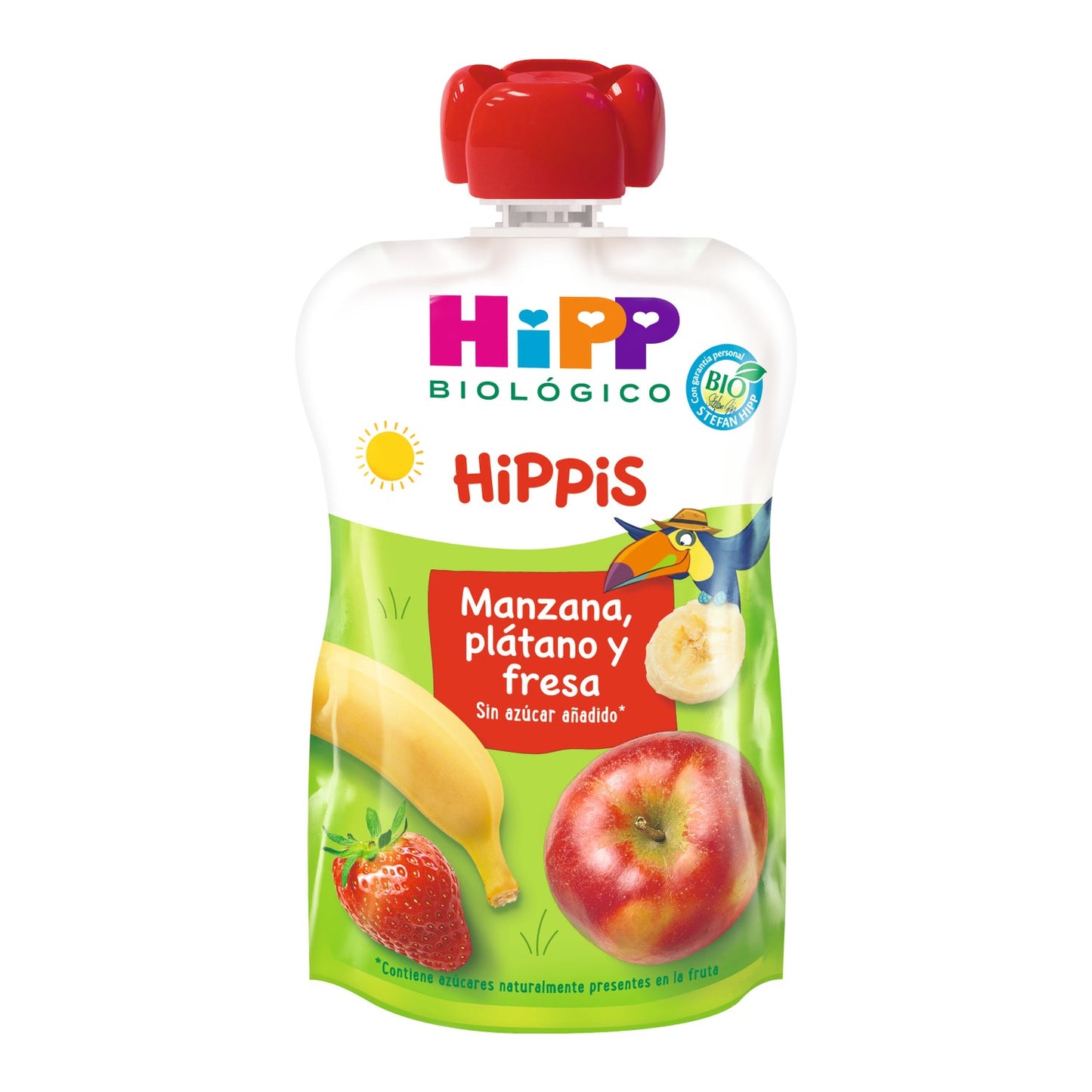 Hipp Bolsita Manzana, Plátano y Fresa 100 g