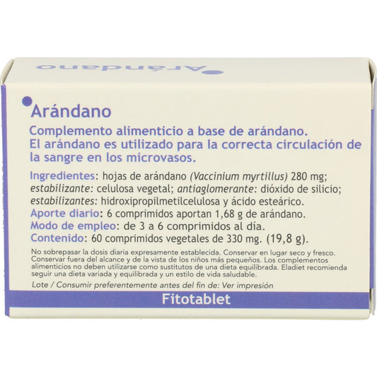 Fitotablet arándano 60comp