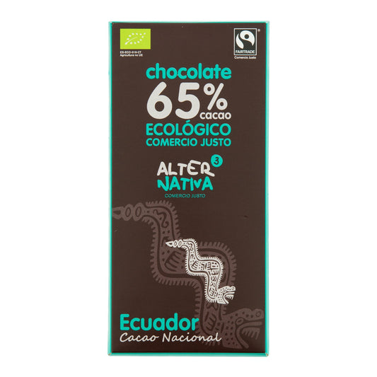 Alternativa3 Chocolate Negro Ecológico 65% Cacao Ecuador 80g