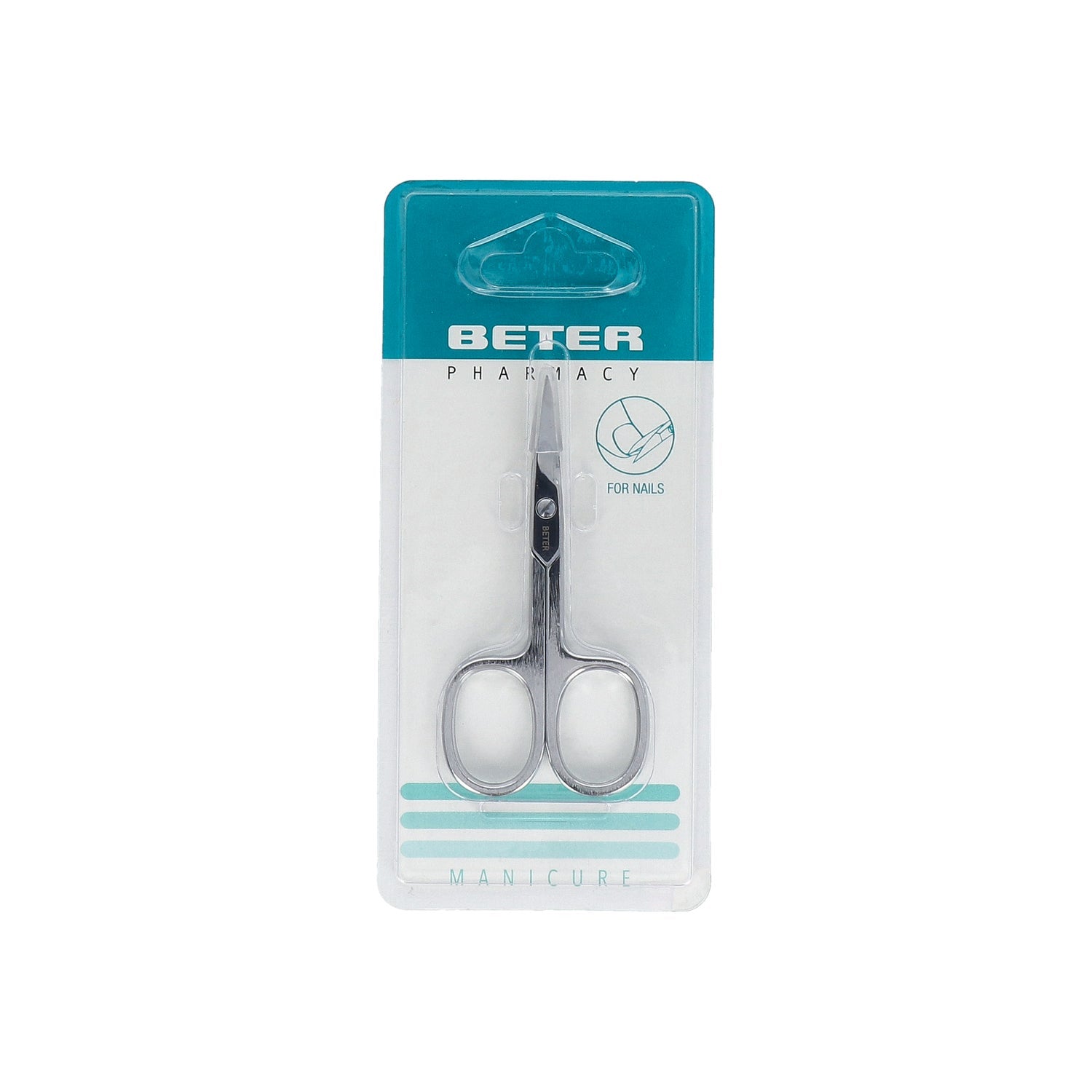 Beter tijera uñas cromada curva manicura 1ud