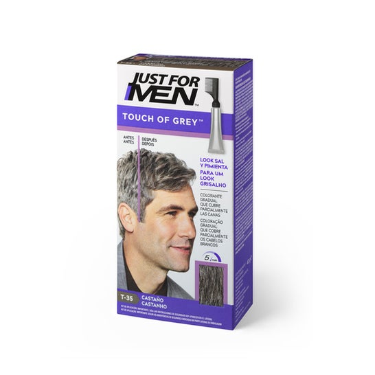 Just for Men Touch of Grey tratamiento colorante gradual castaño 40g