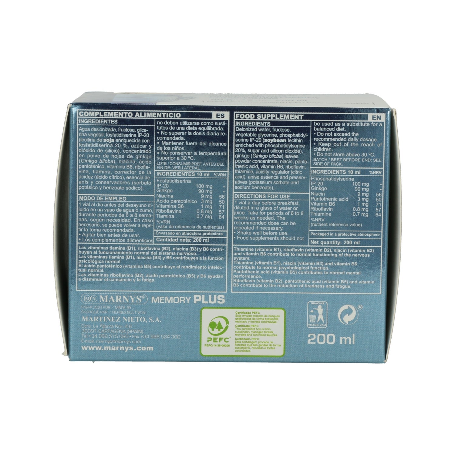 Marnys Memory Plus 20x10ml