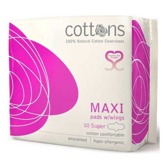 Cottons Organic Maxi Pads 10uds
