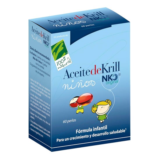 100% Natural Aceite De Krill Nko Original Niños 60 Perlas