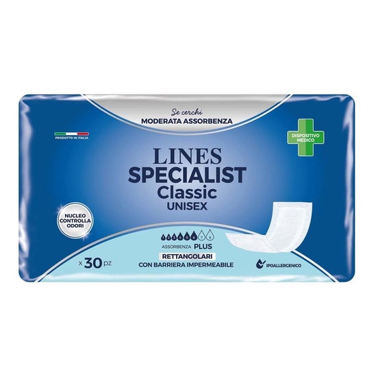 Lines Specialist Classic Pañales Rectangular Plus 30uds
