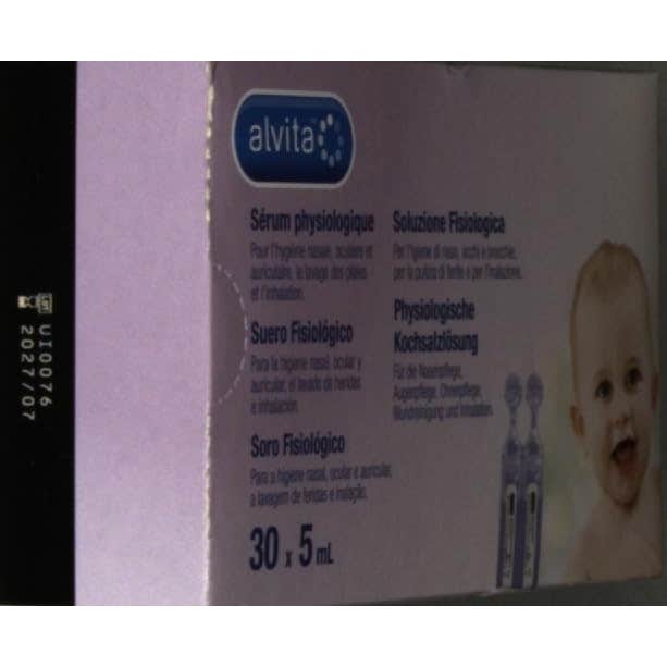 Alvita Suero Fisiológico Estéril 30x5ml