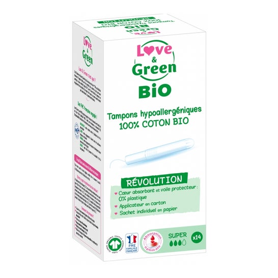 Love & Green Tampones Hipoalergénicos Revolution Super 14uds