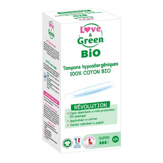 Love & Green Tampones Hipoalergénicos Revolution Super 14uds