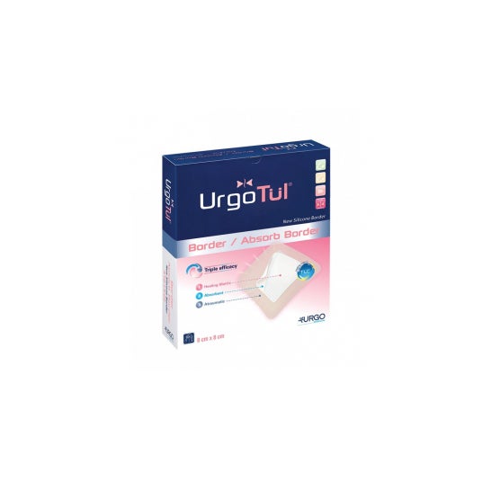 UrgoTul Absorb Border 8x8 cm 16 uds
