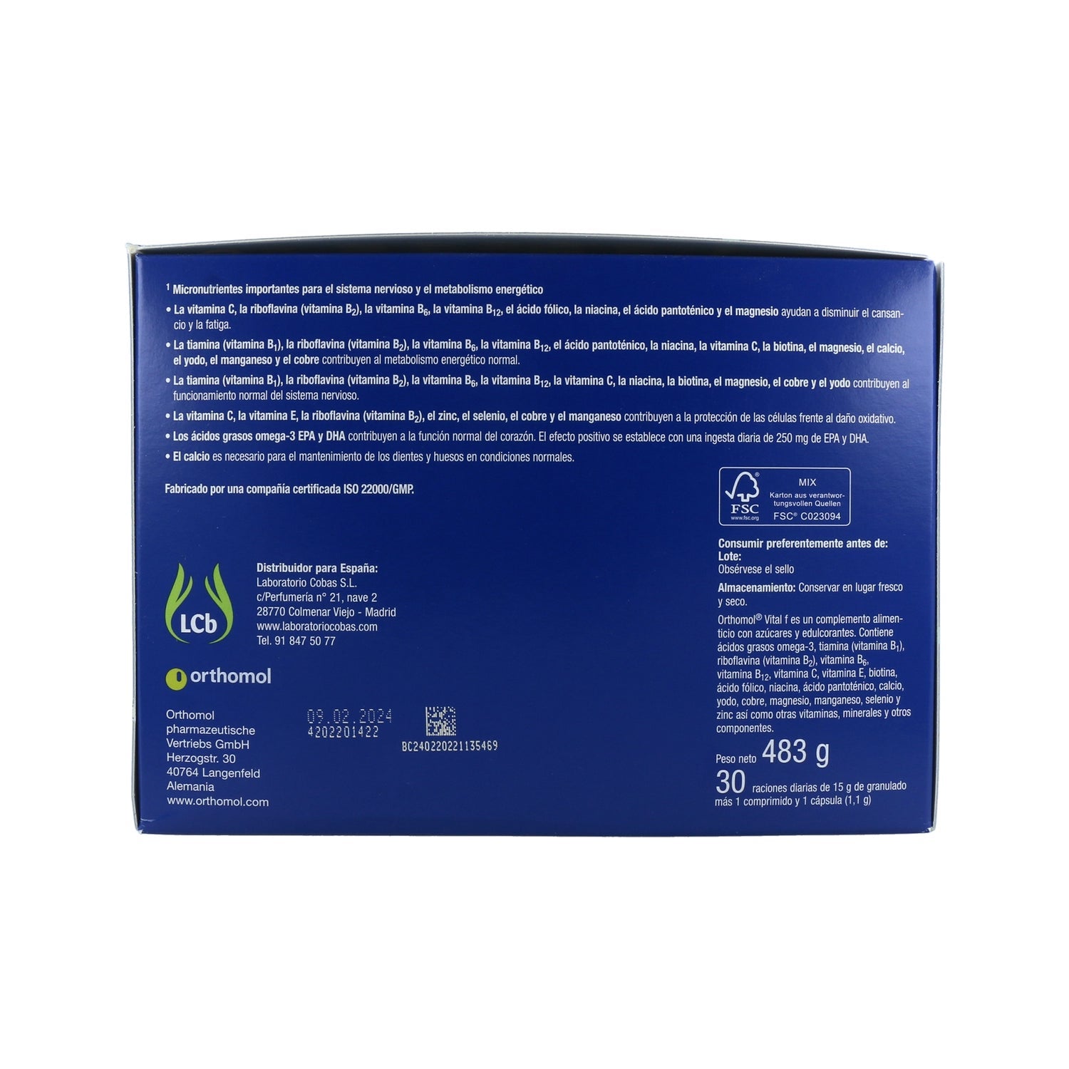 Orthomol Vital F 30 Sobres