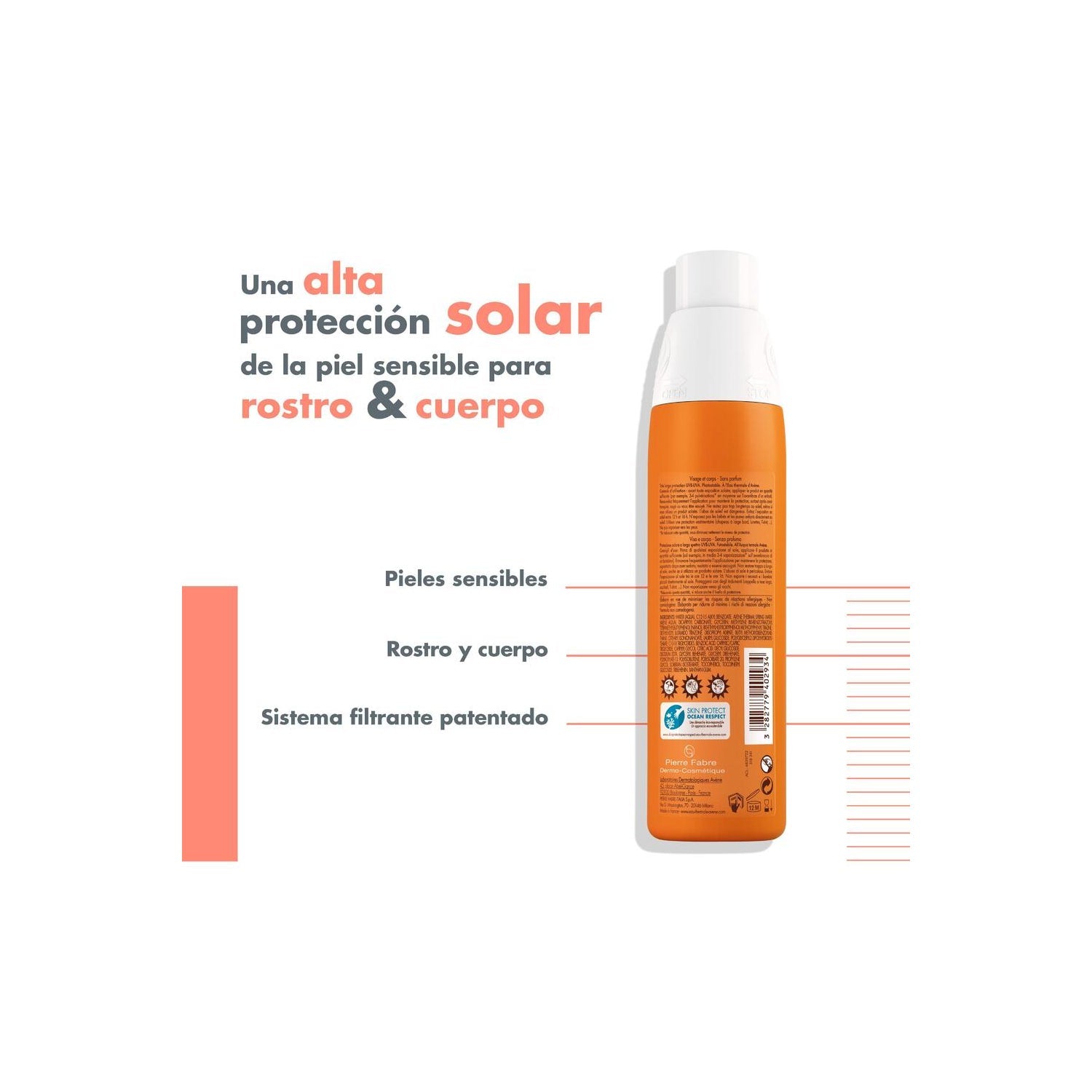 Avène Solar Alta Protección Spray SPF30 200ml