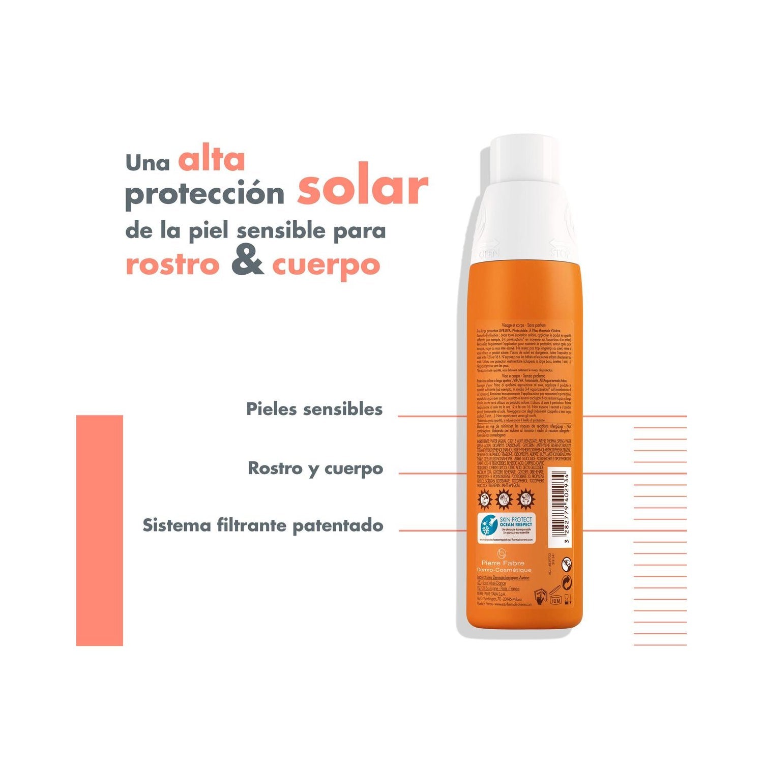 Avène Solar Alta Protección Spray SPF30 200ml