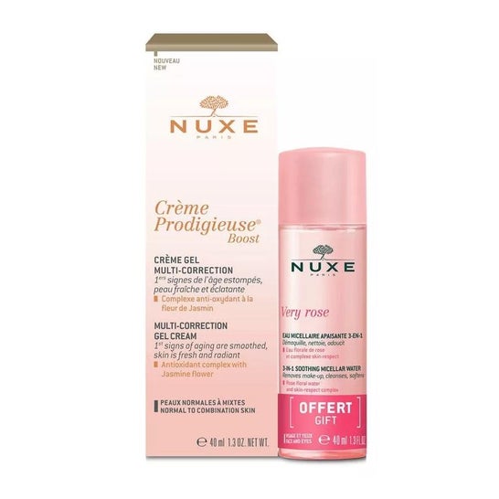 Nuxe Crème Prodigieuse Boost Crema-Gel 40 ml + Very Rose Agua Micelar 40 ml