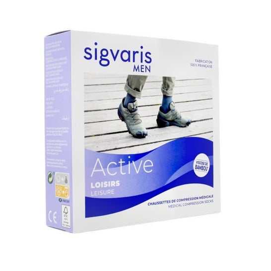 Sigvaris 2 Activ Loisirs New Hombre Anthracite Long TS 1 Par