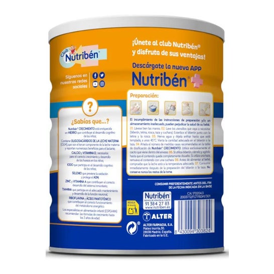 Nutribén® Crecimiento Pro+ 800g