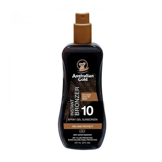 Australian Gold SPF10 With Instant Bronzer Spray Gel 237ml
