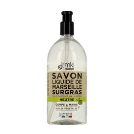 Mkl - Jabón líquido de Marsella neutro sin grasa Perfume Libre 1l