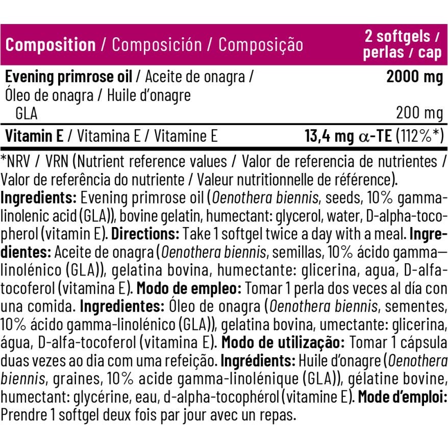 DMI Nutrition Evening Primrose 2000 60 Perlas