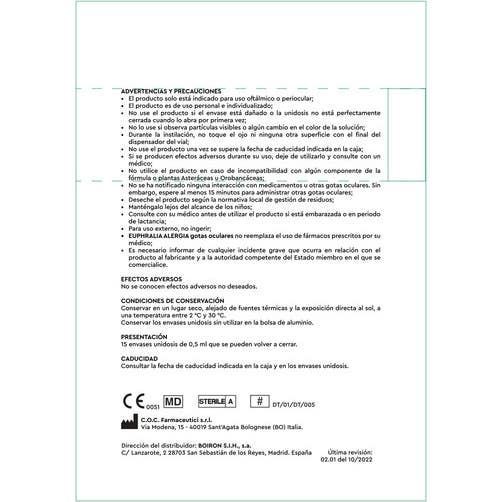 Boiron Euphralia Alergia Gotas Oculares 15x0.5 ml