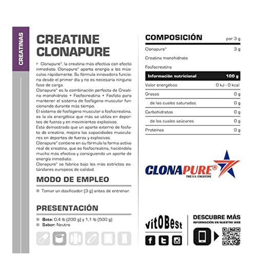 VitoBest Creatina Clonapure 500g