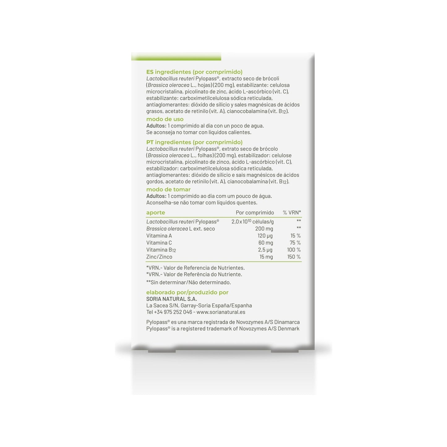 Soria Natural Probicobacter 21comp