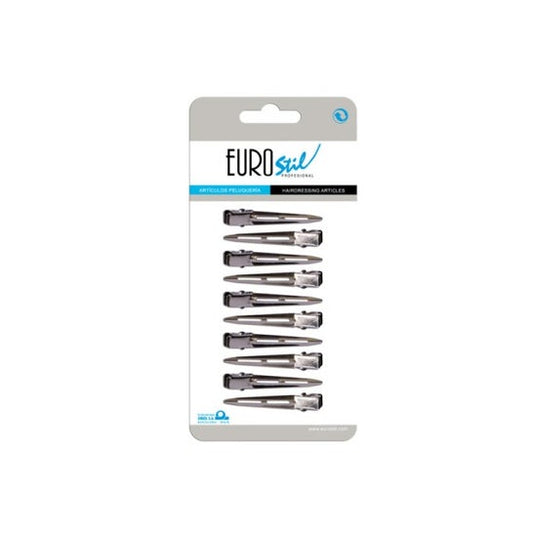 Eurostil Kit Pinzas Metal Estrecha Pequeña 10 uds