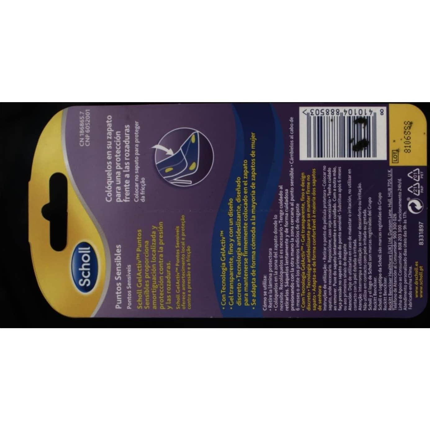 Scholl GelActiv Party Feet Almohadillas Protectoras para puntos sensibles 6uds