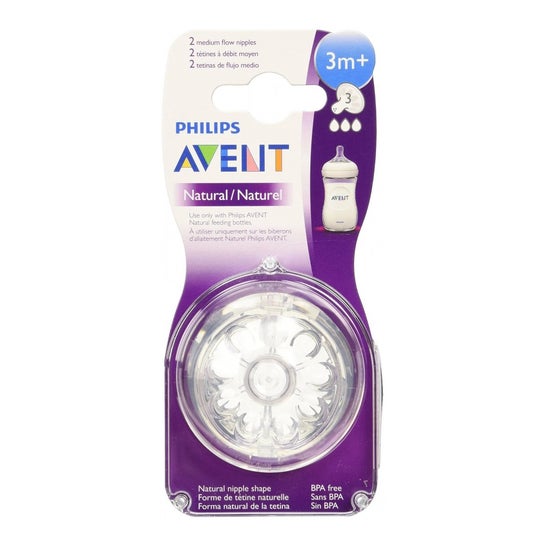Avent Pack Tetinas Natural Flujo Medio 3m 2uds