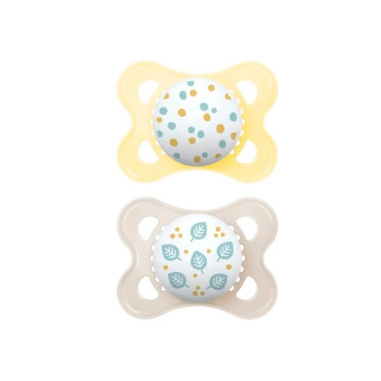 Mam Baby Chupete Silicona Original 0-6 M Amarillo 2 uds