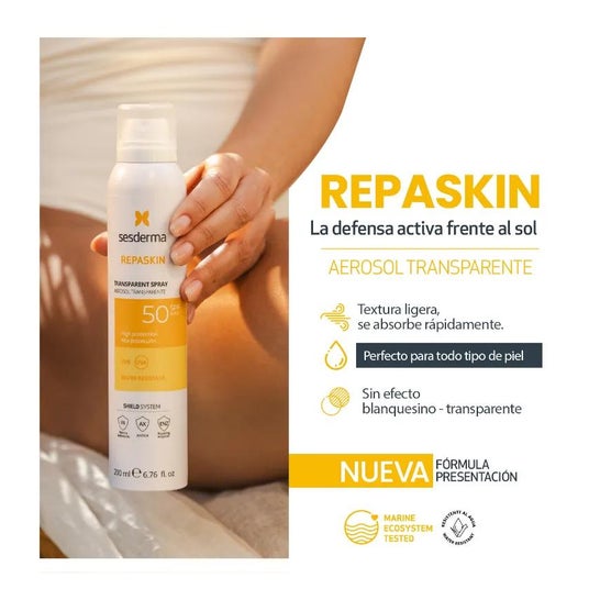 Sesderma Repaskin Fotoprotector Corporal Spray Transparente SPF50+ 200ml