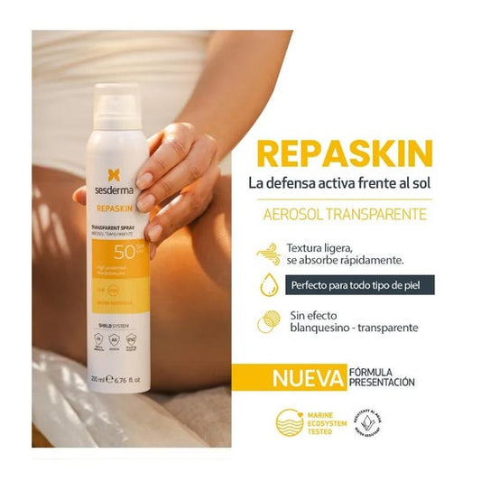 Sesderma Repaskin Fotoprotector Corporal Spray Transparente SPF50+ 200ml
