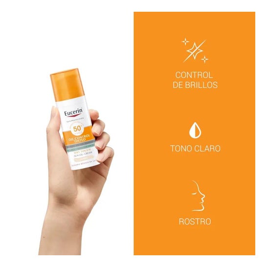 Eucerin Sun Oil Control Dry Touch Gel-Crema Tono Claro SPF50+ 50ml