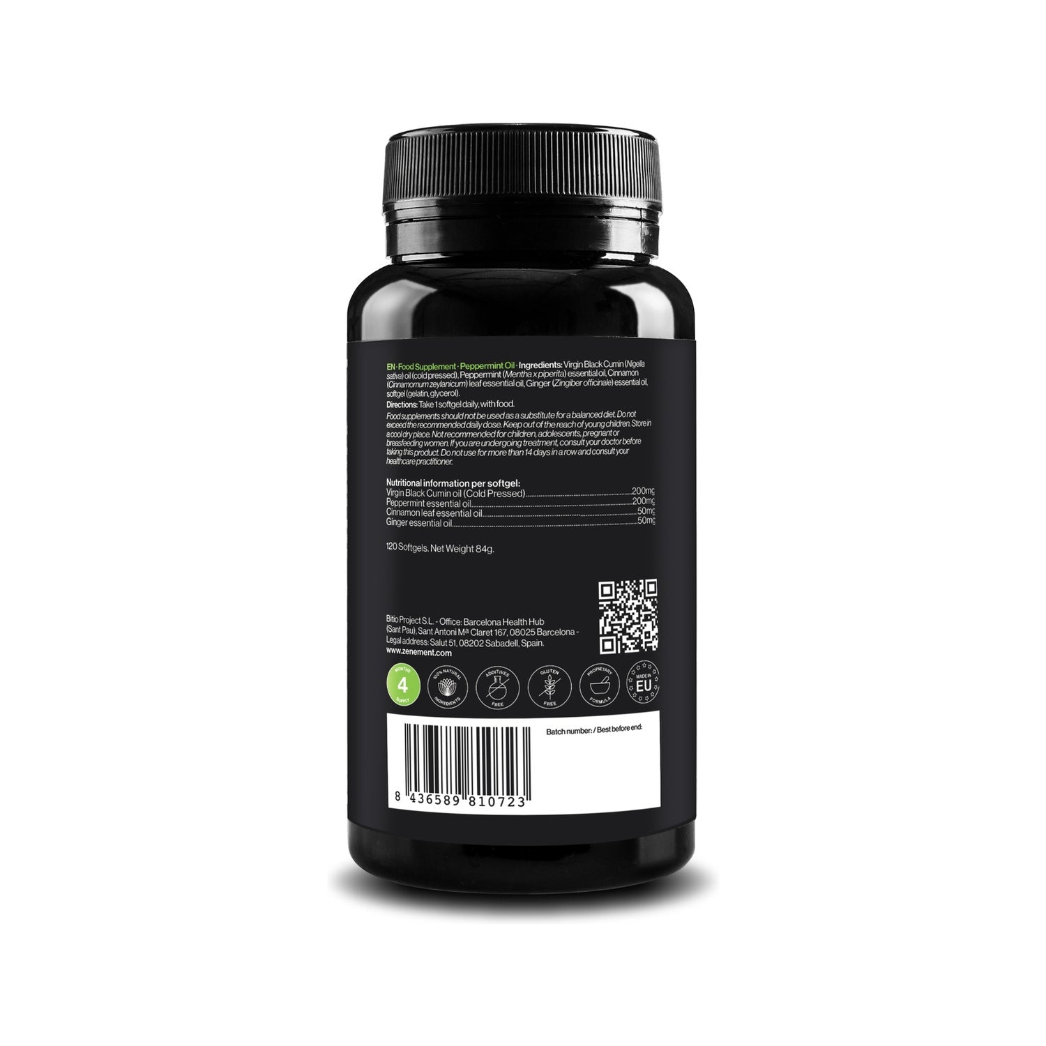 Zenement Aceite de Menta Piperita 120 perlas