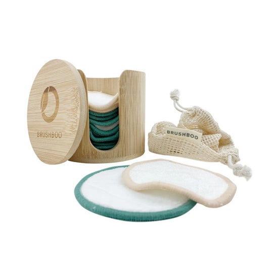 Brushboo Pack Discos Desmaquillantes + Caja Bambú