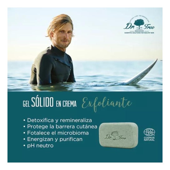 Dr. Tree gel de Ducha Sólido Exfoliante Detox Piel Sensible 120 g
