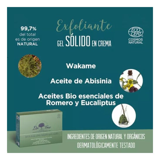 Dr. Tree gel de Ducha Sólido Exfoliante Detox Piel Sensible 120 g