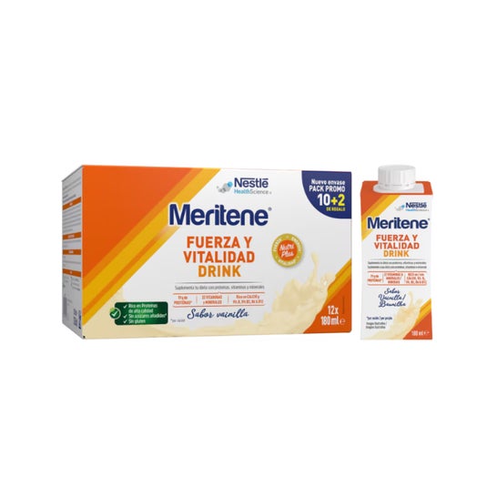 Meritene Fuerza y Vitalidad Drink Vainilla 12x180 ml