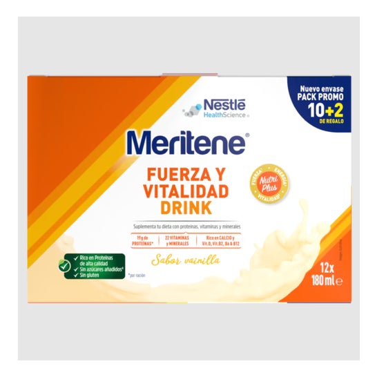 Meritene Fuerza y Vitalidad Drink Vainilla 12x180 ml